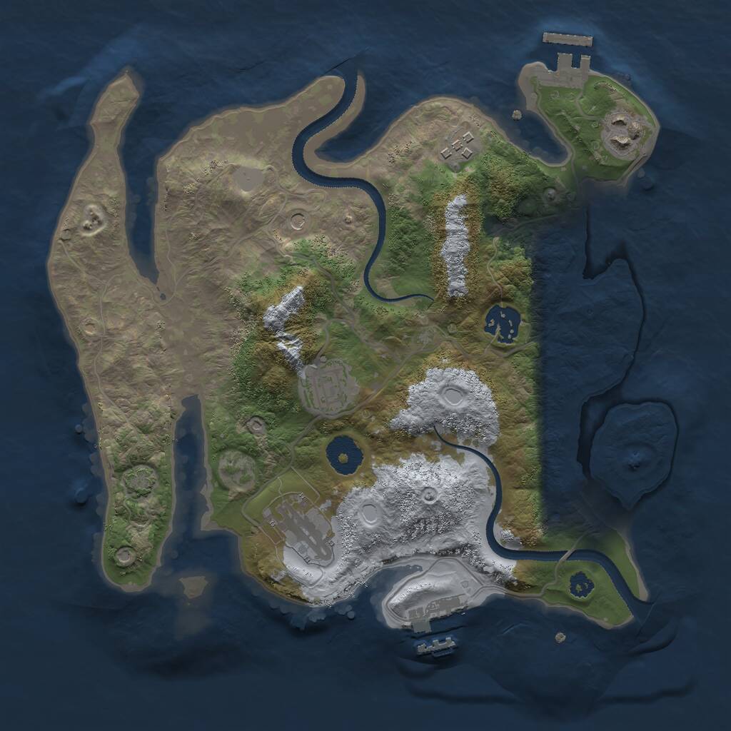 Rust Map: Procedural Map, Size: 3000, Seed: 190923768, 10 Monuments
