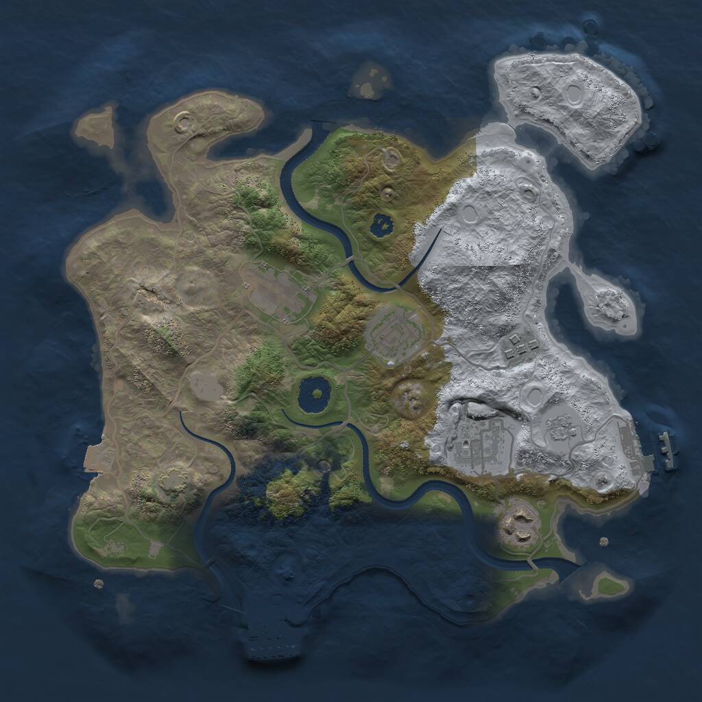 Rust Map: Procedural Map, Size: 3000, Seed: 179326, 11 Monuments