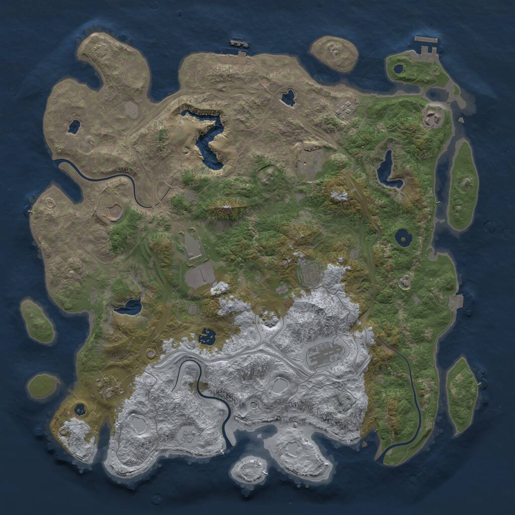 Rust Map: Procedural Map, Size: 4500, Seed: 1935, 15 Monuments
