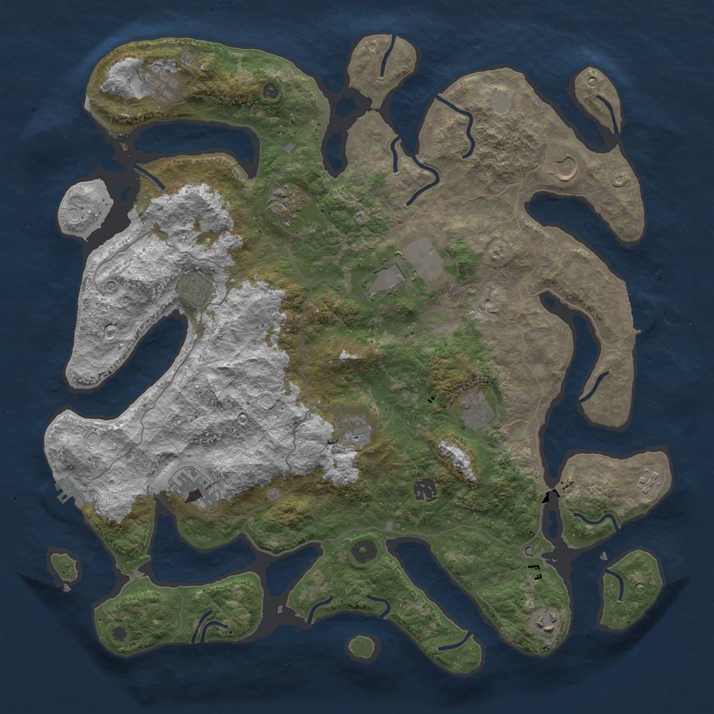 Rust Map: Procedural Map, Size: 4500, Seed: 301920, 19 Monuments