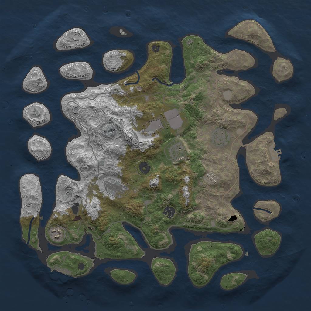 Rust Map: Procedural Map, Size: 4000, Seed: 12041995, 15 Monuments