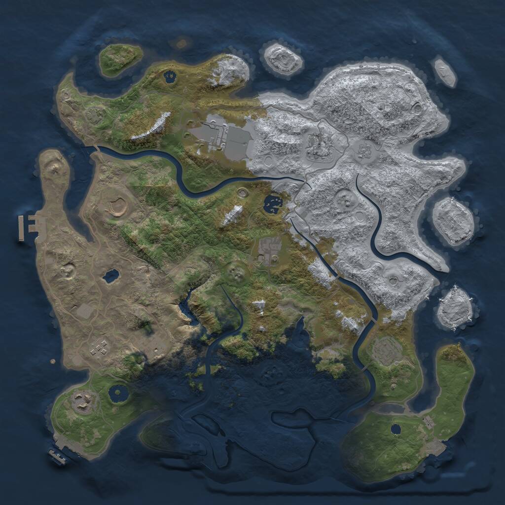 Rust Map: Procedural Map, Size: 4000, Seed: 145266, 15 Monuments