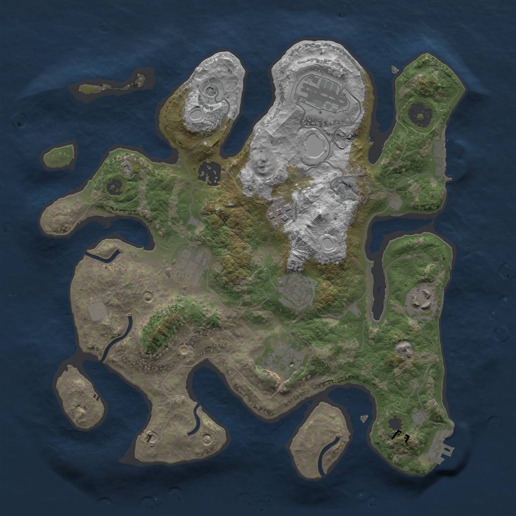 Rust Map: Procedural Map, Size: 3200, Seed: 111111, 15 Monuments