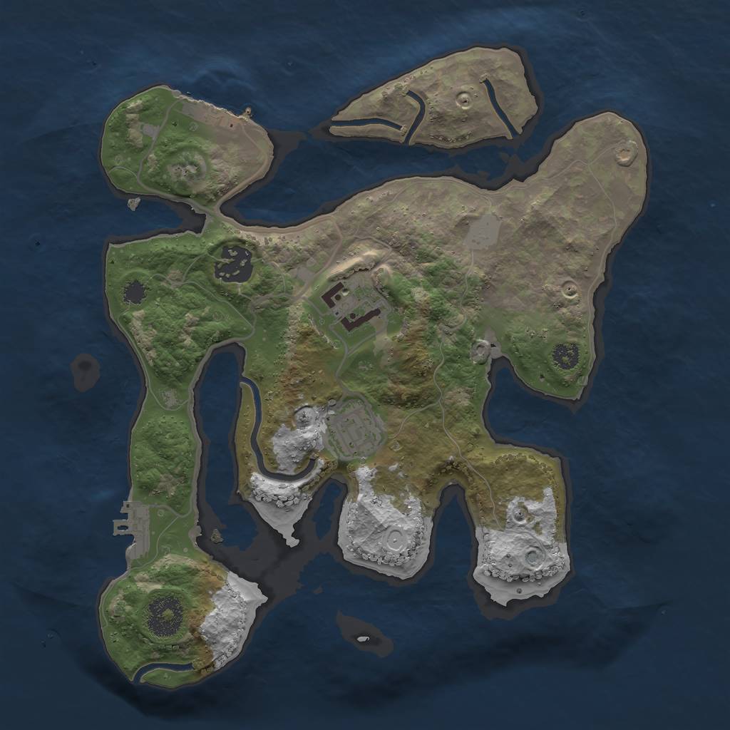 Rust Map: Procedural Map, Size: 2800, Seed: 34095, 10 Monuments