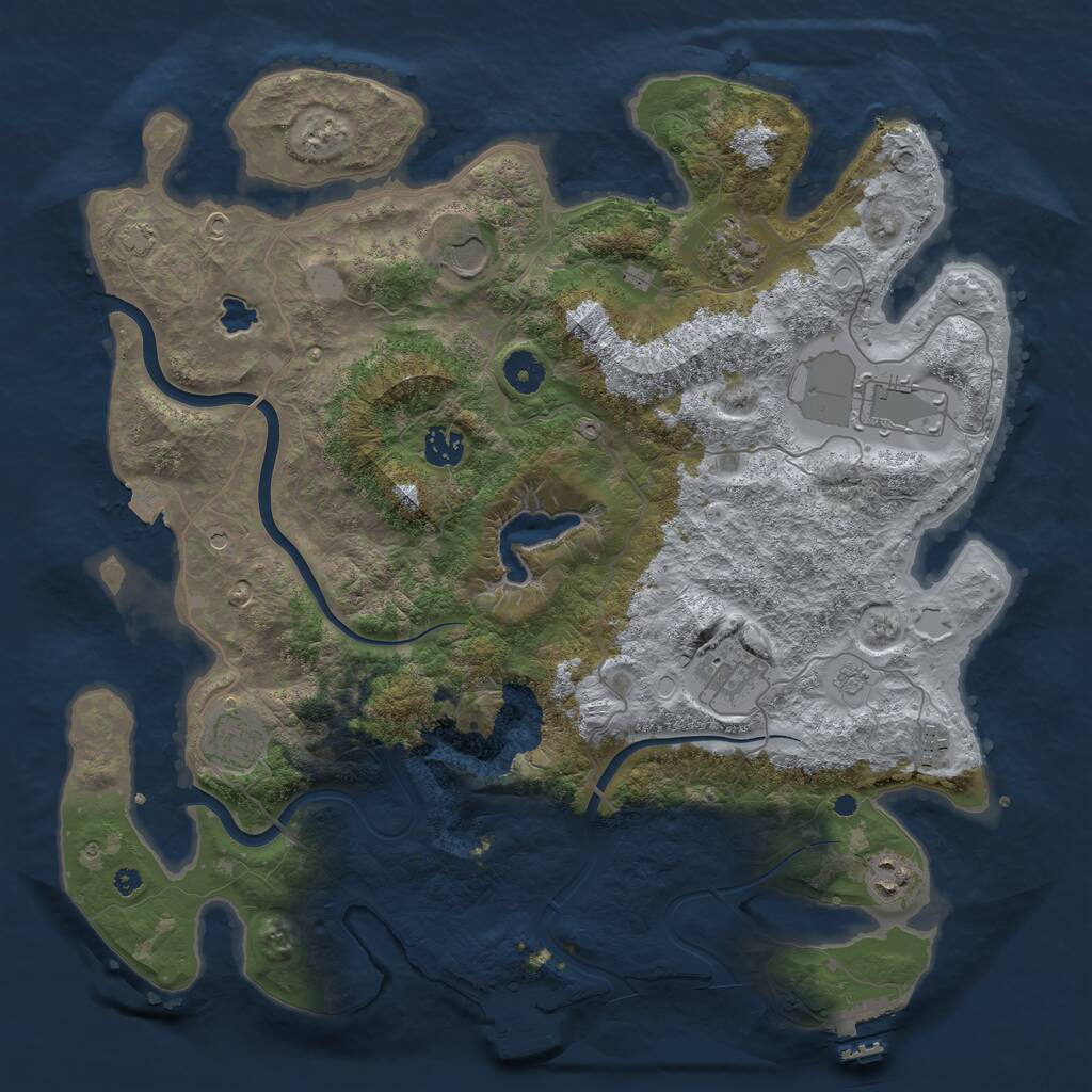 Rust Map: Procedural Map, Size: 4000, Seed: 759237, 14 Monuments
