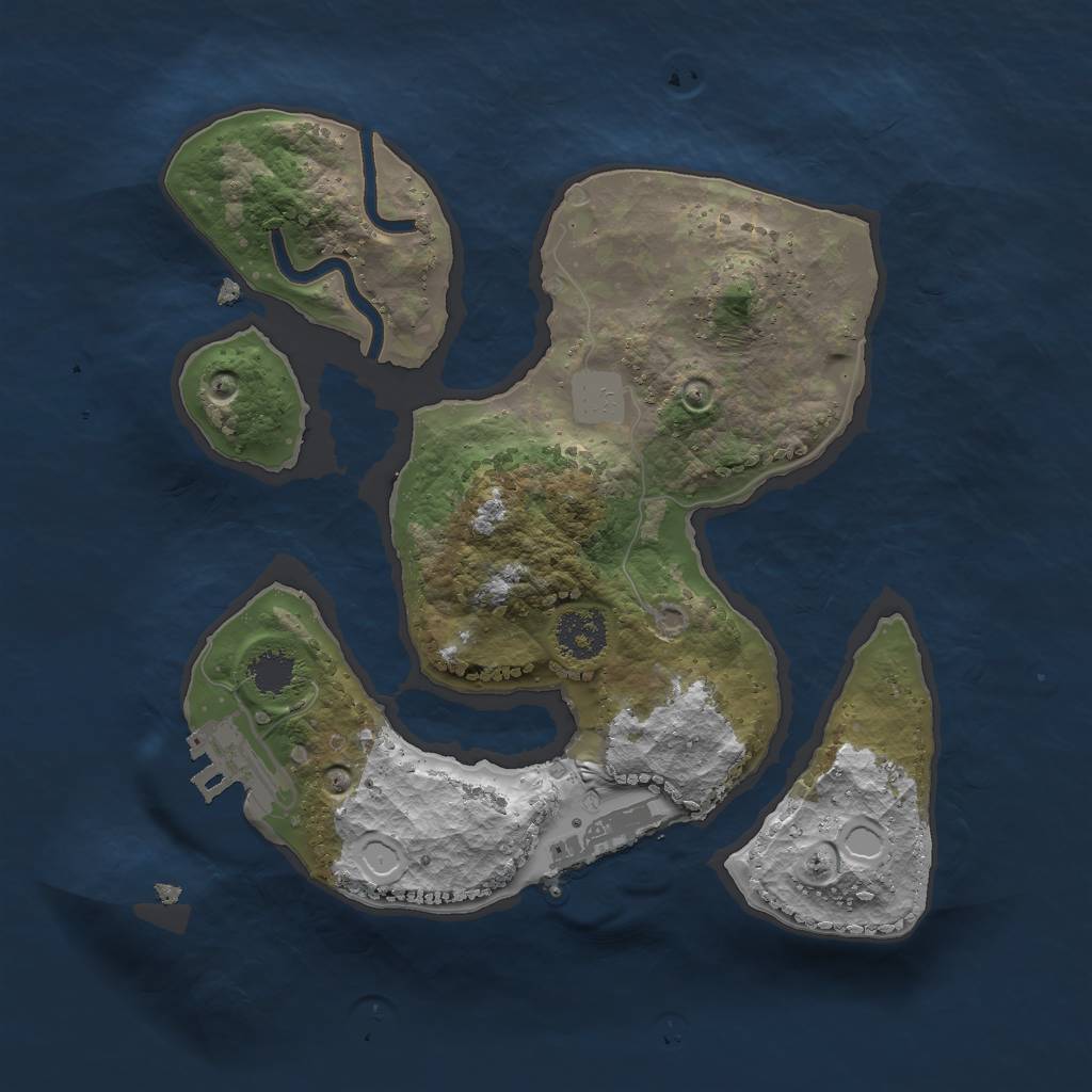 Rust Map: Procedural Map, Size: 2200, Seed: 59800, 7 Monuments