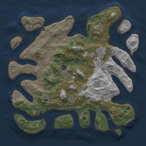 Thumbnail Rust Map: Procedural Map, Size: 4500, Seed: 25, 18 Monuments