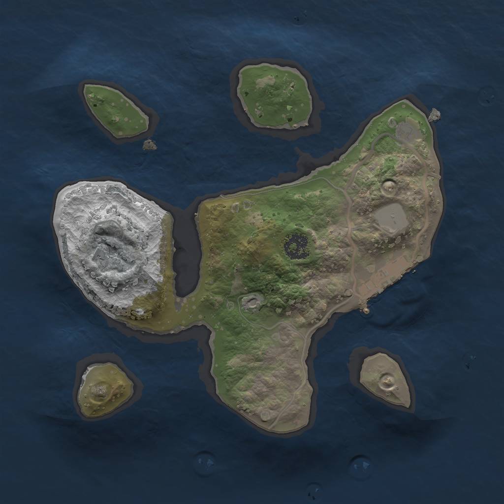 Rust Map: Procedural Map, Size: 1950, Seed: 25000, 6 Monuments