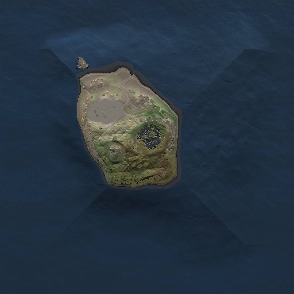 Rust Map: Procedural Map, Size: 1250, Seed: 254654832, 4 Monuments