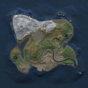 Thumbnail Rust Map: Procedural Map, Size: 2000, Seed: 2541, 4 Monuments