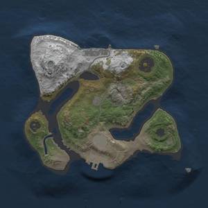 Thumbnail Rust Map: Procedural Map, Size: 2000, Seed: 2541, 7 Monuments