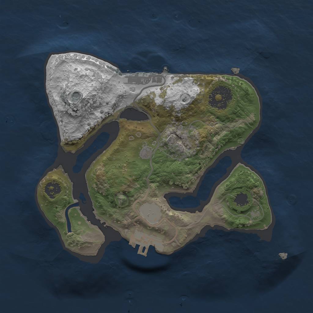 Rust Map: Procedural Map, Size: 2000, Seed: 2541, 7 Monuments