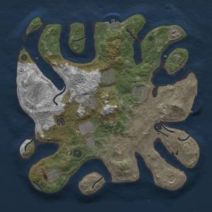 Thumbnail Rust Map: Procedural Map, Size: 3700, Seed: 1388246654, 19 Monuments