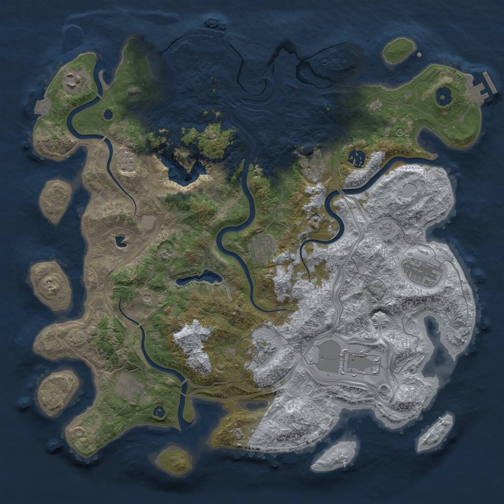 Rust Map: Procedural Map, Size: 4250, Seed: 88646414, 15 Monuments