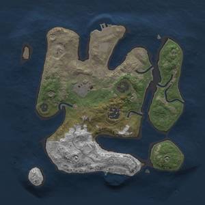 Thumbnail Rust Map: Procedural Map, Size: 2500, Seed: 30000, 9 Monuments
