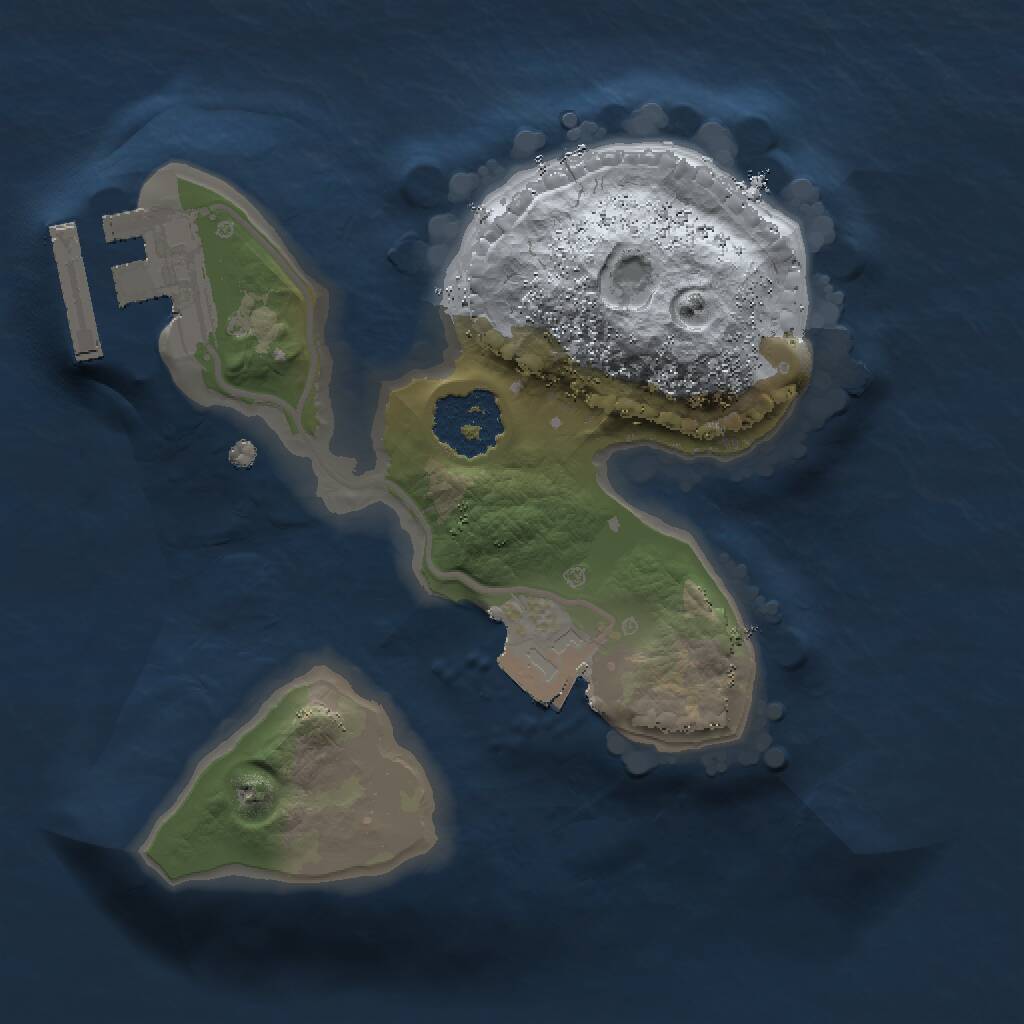 Rust Map: Procedural Map, Size: 1500, Seed: 600, 2 Monuments