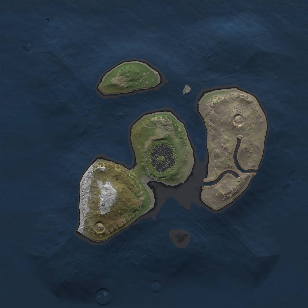 Rust Map: Procedural Map, Size: 1800, Seed: 87165, 5 Monuments