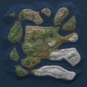 Thumbnail Rust Map: Procedural Map, Size: 3000, Seed: 114, 10 Monuments