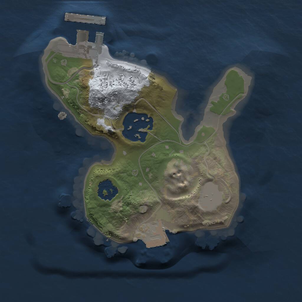 Rust Map: Procedural Map, Size: 1500, Seed: 28538, 3 Monuments