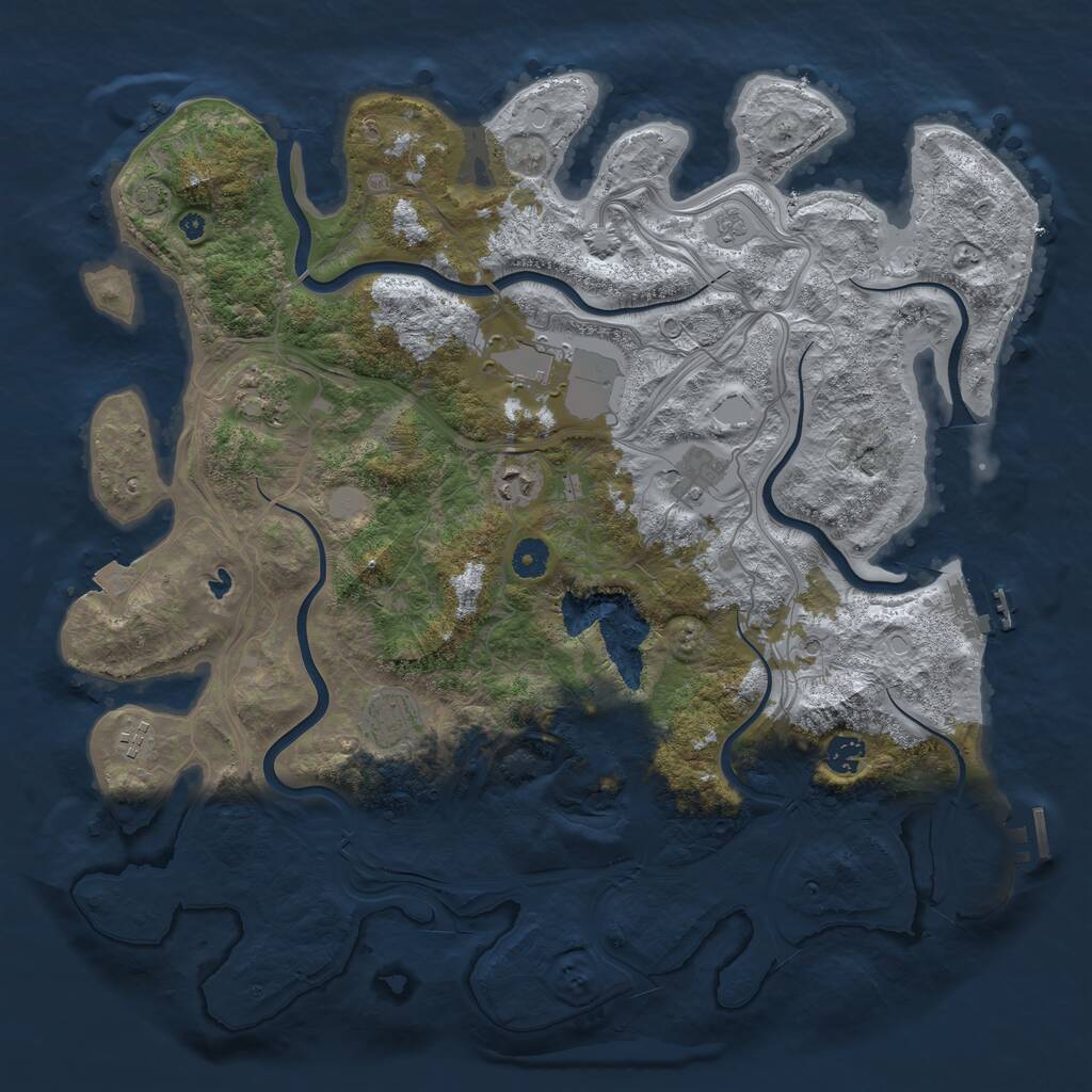Rust Map: Procedural Map, Size: 4250, Seed: 9757, 13 Monuments