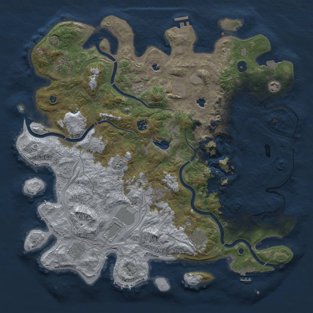 Rust Map: Procedural Map, Size: 4500, Seed: 40109712, 15 Monuments