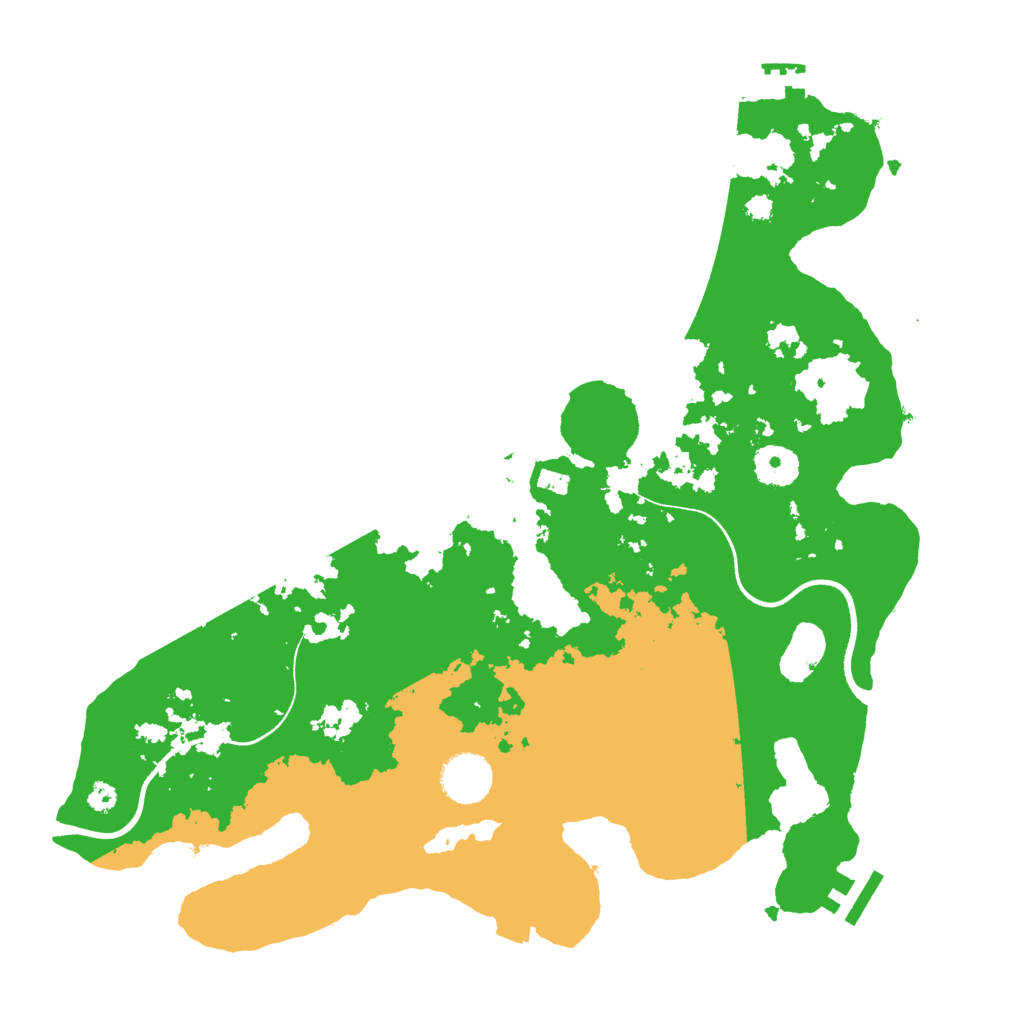 Biome Rust Map: Procedural Map, Size: 3550, Seed: 354701