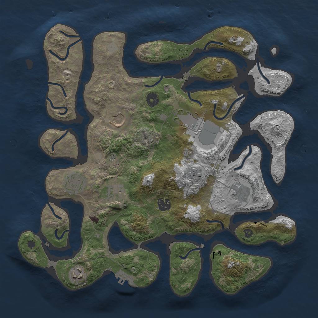 Rust Map: Procedural Map, Size: 3550, Seed: 157957, 15 Monuments