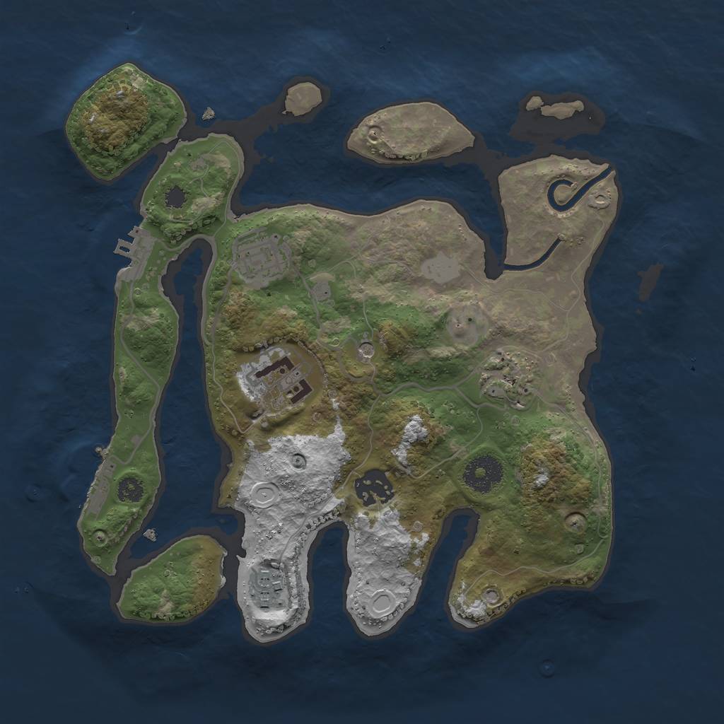 Rust Map: Procedural Map, Size: 2900, Seed: 37136, 13 Monuments