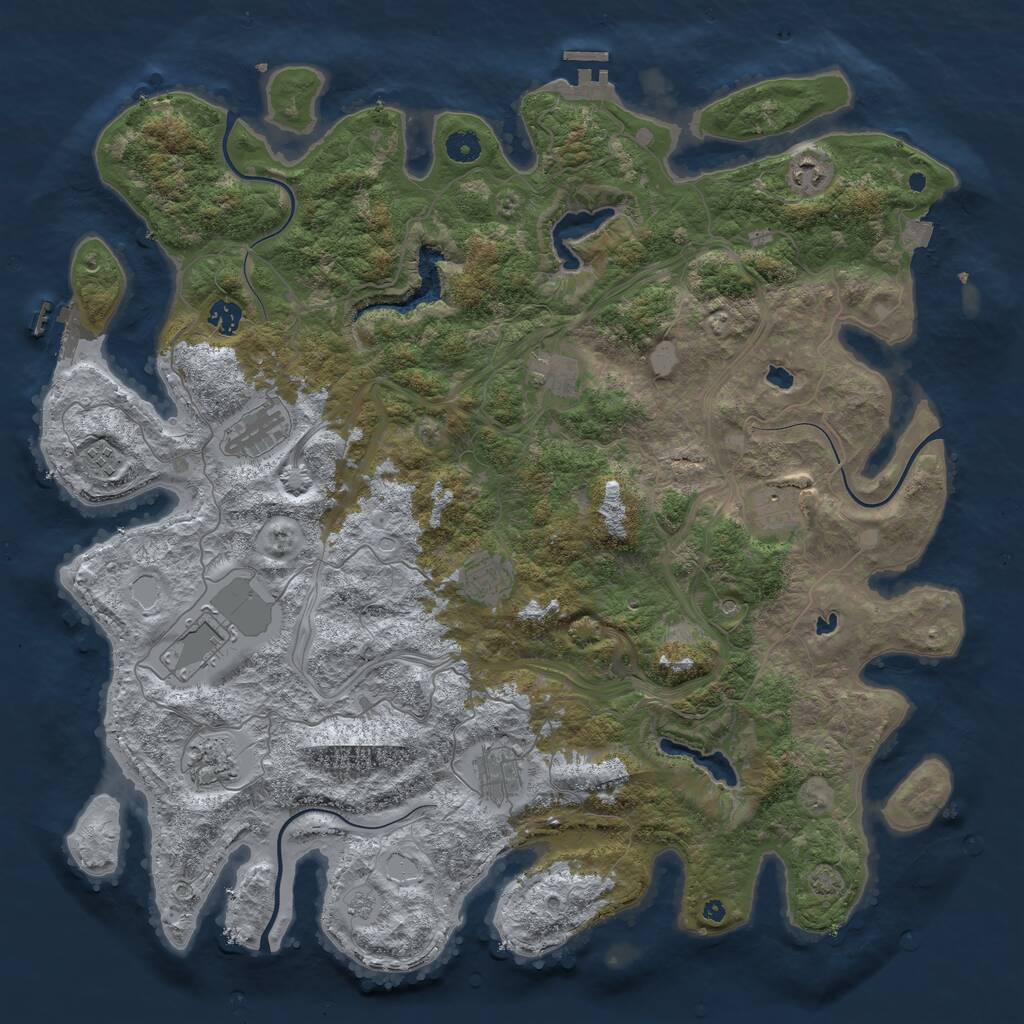 Rust Map: Procedural Map, Size: 4599, Seed: 2122, 16 Monuments
