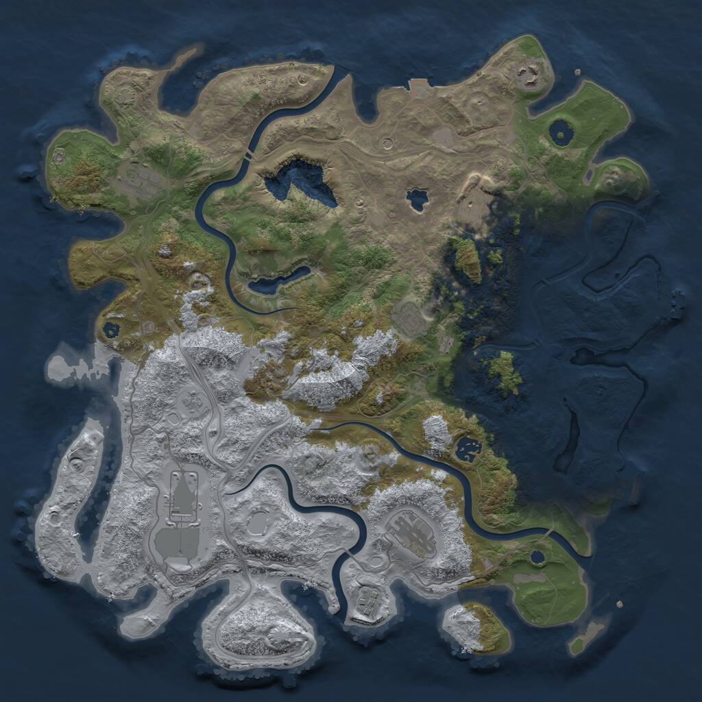 Rust Map: Procedural Map, Size: 4250, Seed: 5496868, 15 Monuments
