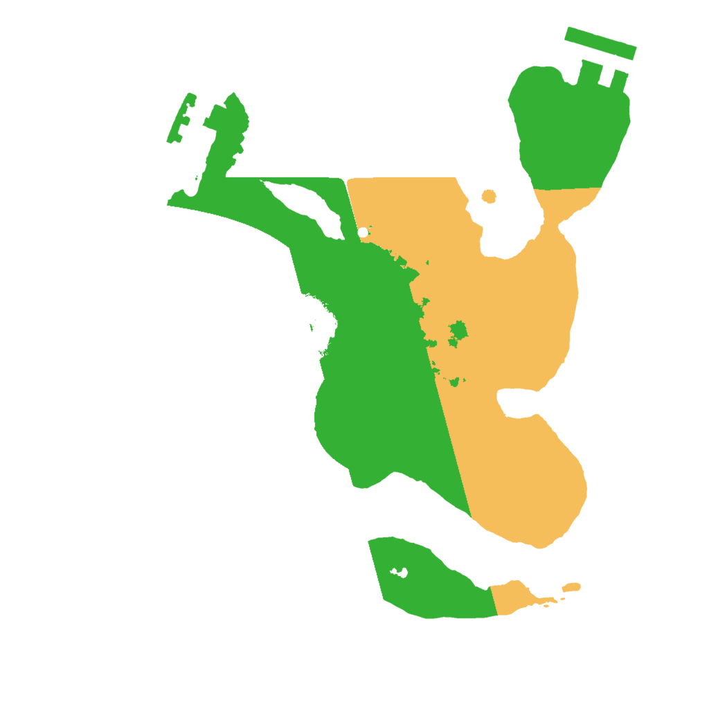 Biome Rust Map: Procedural Map, Size: 2000, Seed: 1666