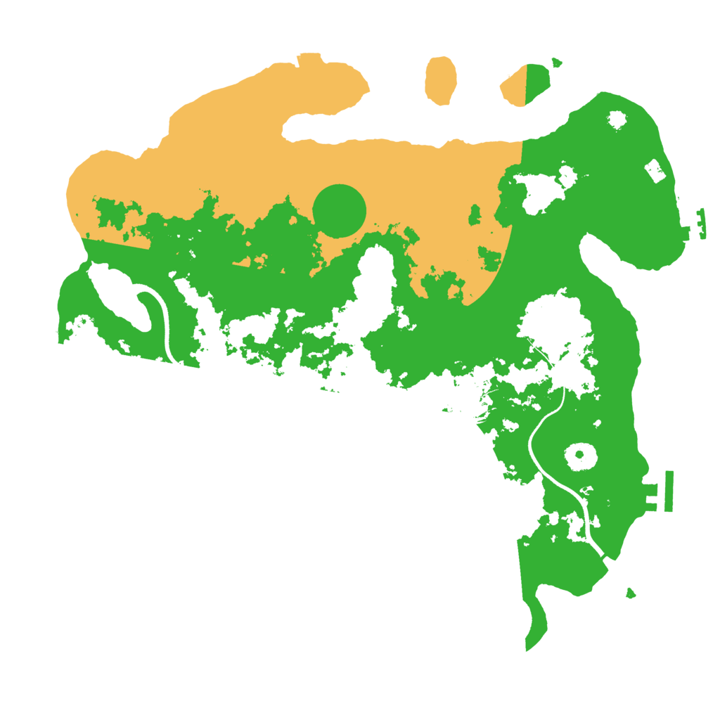 Biome Rust Map: Procedural Map, Size: 3550, Seed: 887960