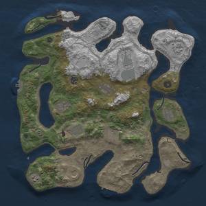 Thumbnail Rust Map: Procedural Map, Size: 4000, Seed: 149728794, 19 Monuments