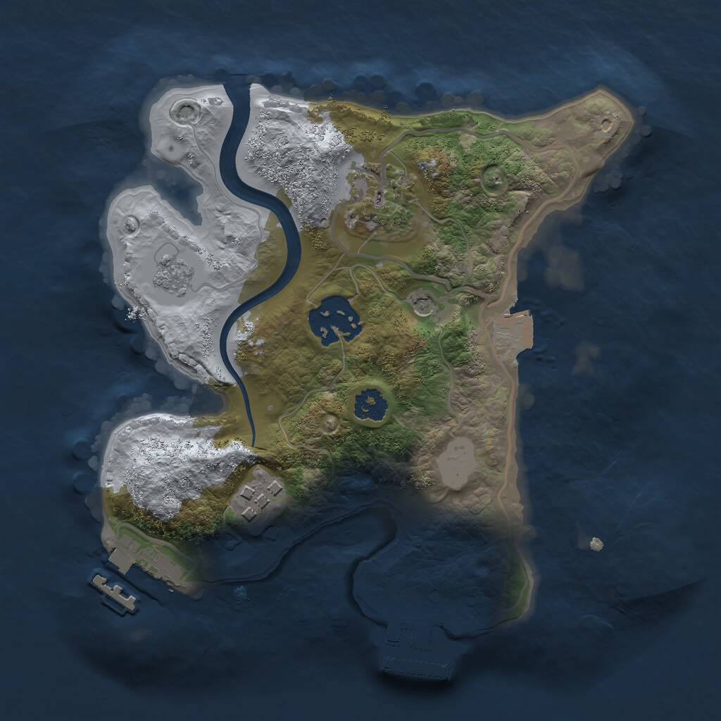 Rust Map: Procedural Map, Size: 2200, Seed: 12, 8 Monuments