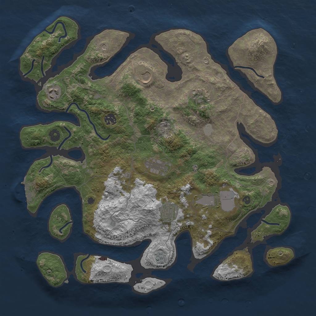 Rust Map: Procedural Map, Size: 4000, Seed: 157397, 15 Monuments