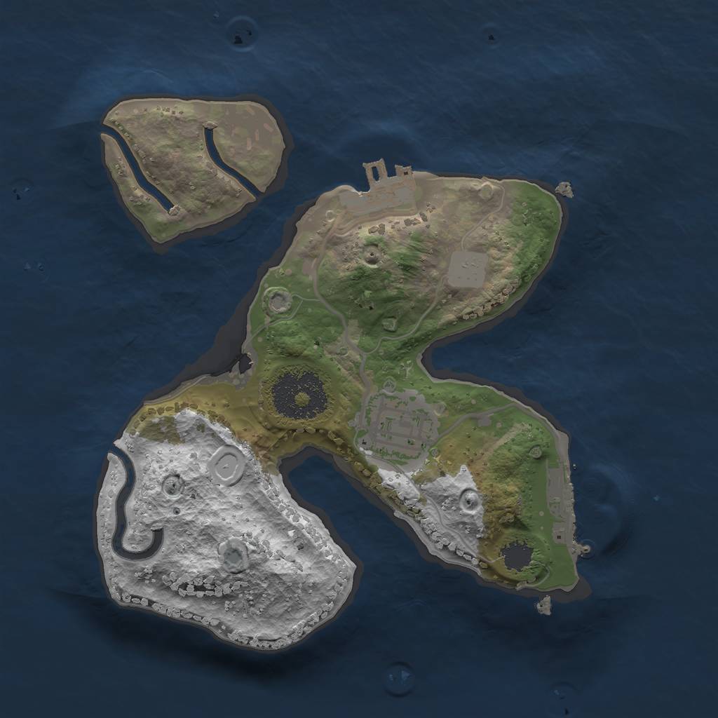 Rust Map: Procedural Map, Size: 2058, Seed: 2147483647, 8 Monuments