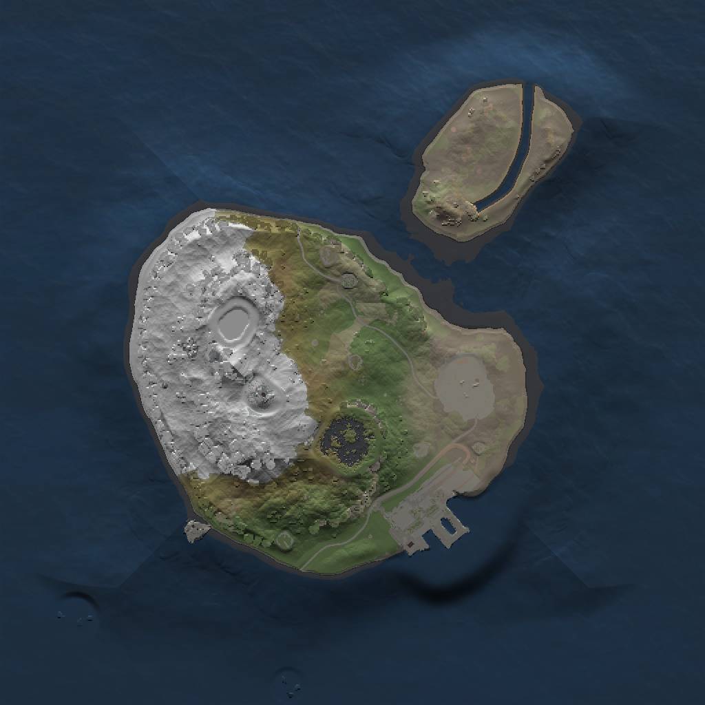 Rust Map: Procedural Map, Size: 1500, Seed: 19831, 5 Monuments