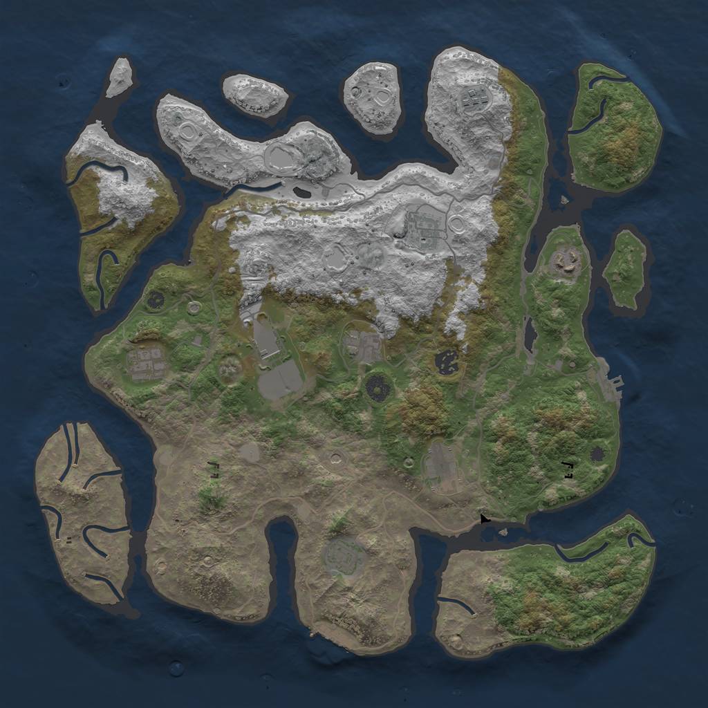 Rust Map: Procedural Map, Size: 4250, Seed: 1468, 17 Monuments