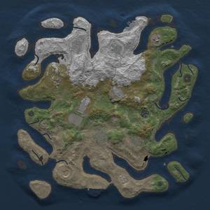 Thumbnail Rust Map: Procedural Map, Size: 4000, Seed: 851122, 19 Monuments