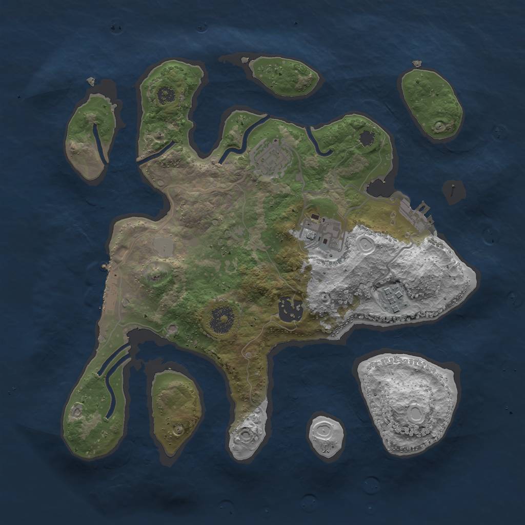 Rust Map: Procedural Map, Size: 3000, Seed: 12000, 11 Monuments