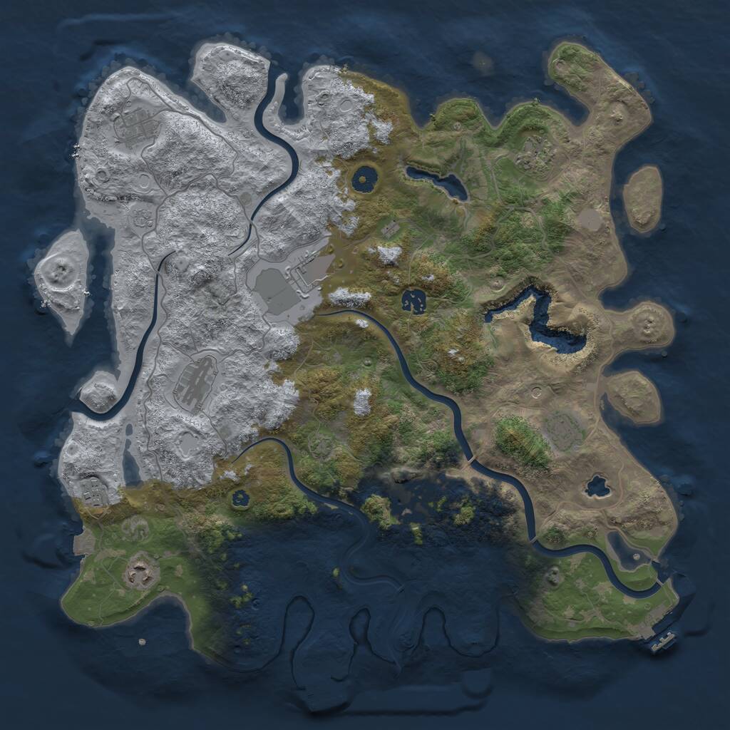 Rust Map: Procedural Map, Size: 4235, Seed: 2653, 15 Monuments