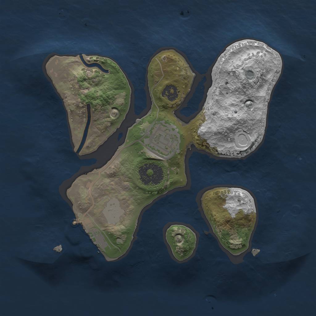 Rust Map: Procedural Map, Size: 2000, Seed: 38434354, 7 Monuments