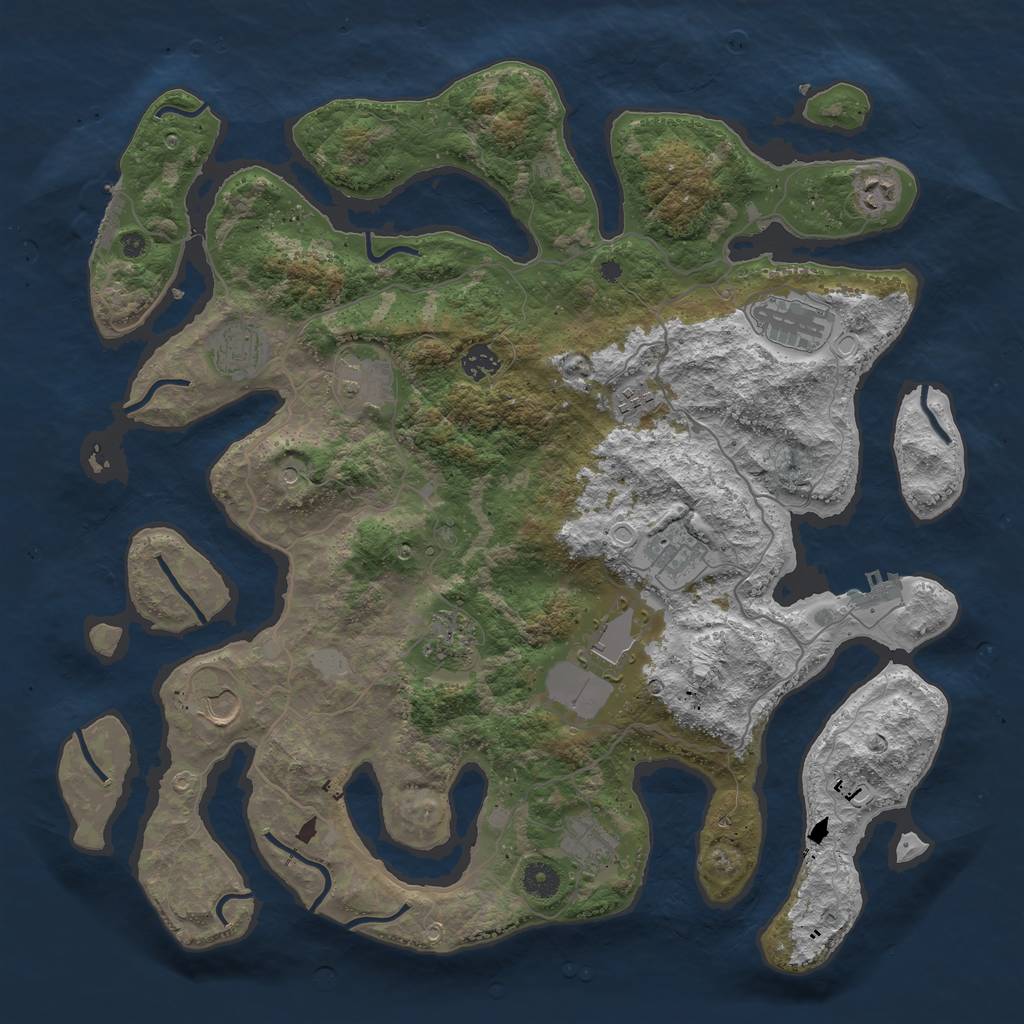 Rust Map: Procedural Map, Size: 4250, Seed: 49976835, 19 Monuments