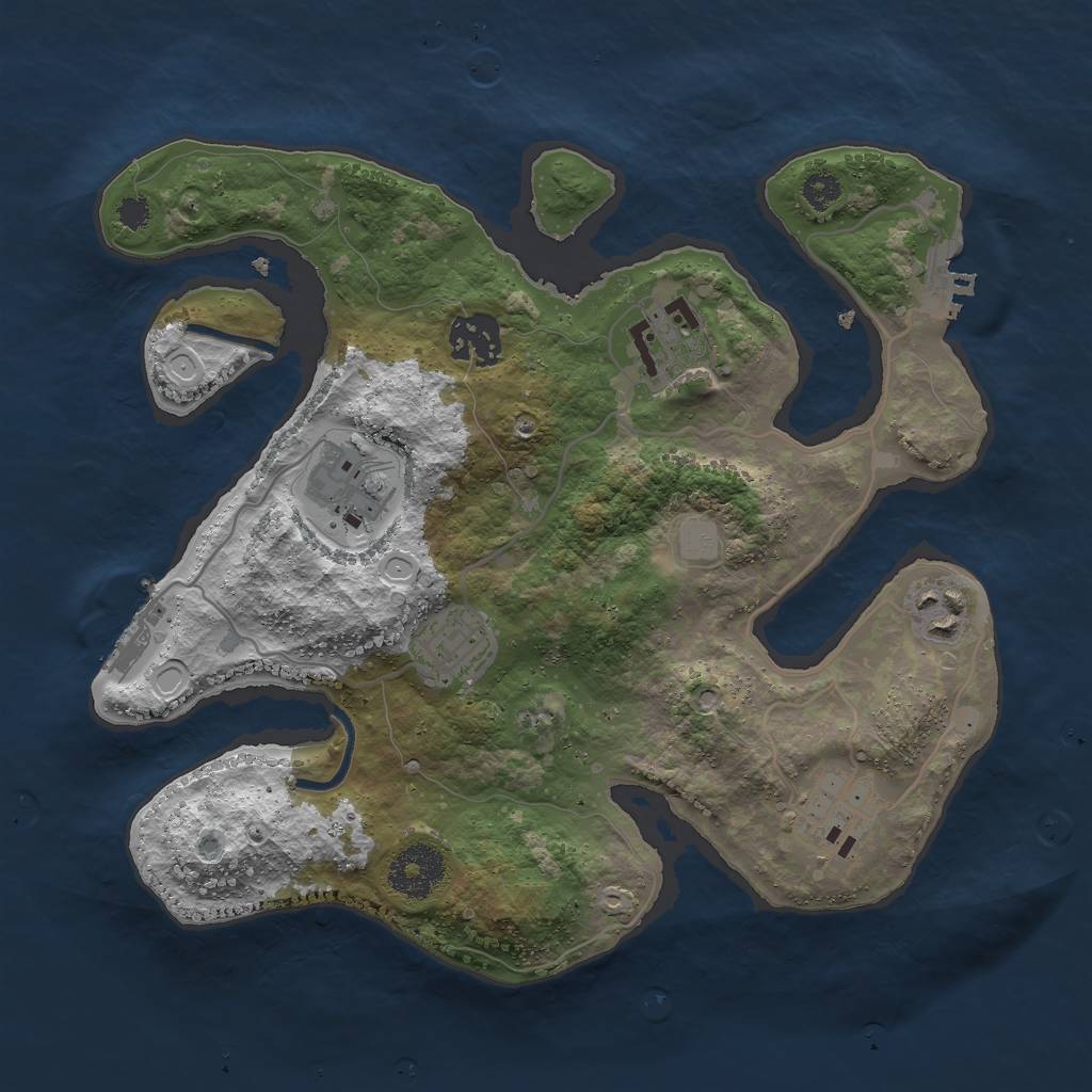 Rust Map: Procedural Map, Size: 3000, Seed: 953413, 13 Monuments