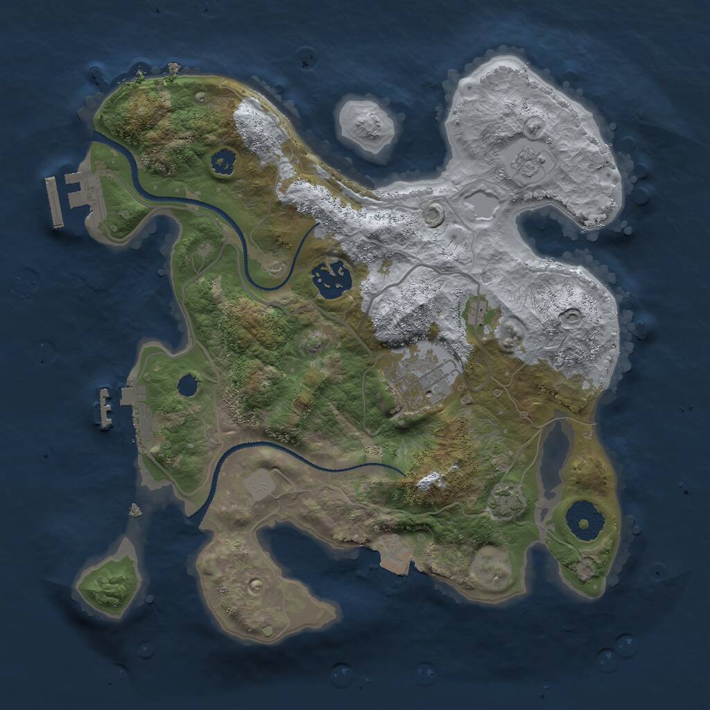 Rust Map: Procedural Map, Size: 2800, Seed: 24, 7 Monuments