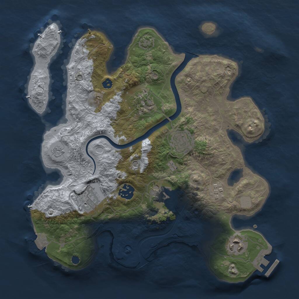 Rust Map: Procedural Map, Size: 3000, Seed: 462460, 12 Monuments