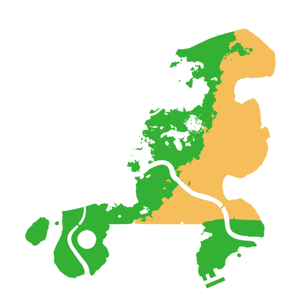Biome Rust Map: Procedural Map, Size: 3000, Seed: 203017