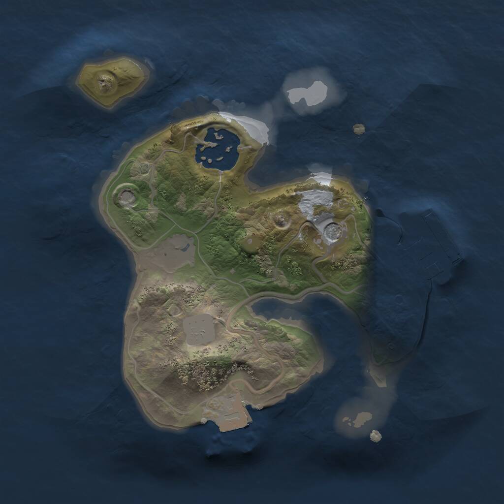 Rust Map: Procedural Map, Size: 1750, Seed: 8008420, 4 Monuments