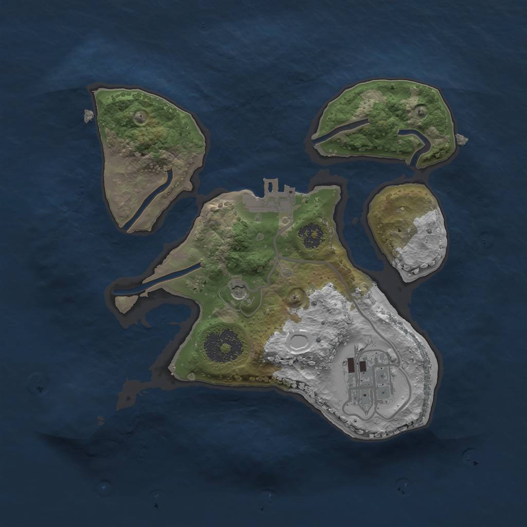 Rust Map: Procedural Map, Size: 2200, Seed: 41742207, 8 Monuments