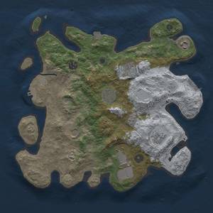 Thumbnail Rust Map: Procedural Map, Size: 3500, Seed: 74, 16 Monuments